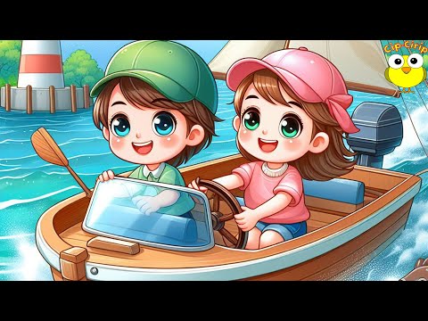 Si barcuta cu motor merge foarte repejor - Cantece pentru copii (desene animate) | Cip-Cirip