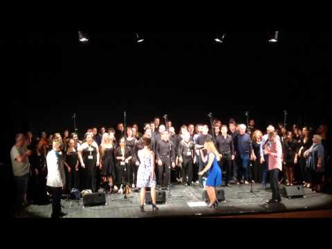 The Real Group & Vocalmente participants - soundcheck Big Bad World