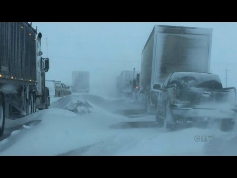 Winter blast: Blizzard causing chaos on Manitoba highways Video