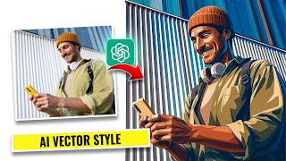How to Make a Stylized Vector Art Digital Illustration with ChatGPT + Photoshop