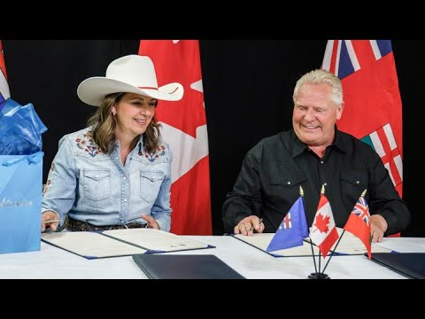 CAUGHT ON CAMERA Ontario, Alberta Premiers sign agreement on energy and trade