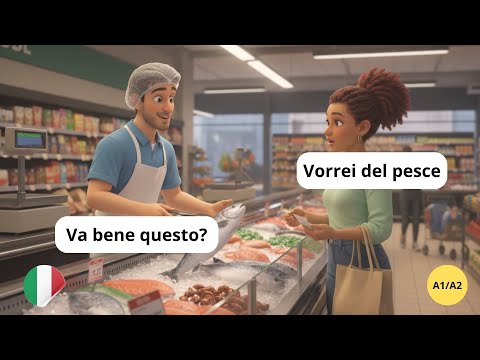 Italian for Beginners | Grocery Shopping Conversation (Easy Q&A)