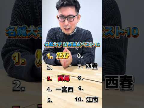 理学療法学科 名城大学出身高校ランキング⭐️#名城大学 #愛知県 #名古屋 #偏差値 #ランキング #よし塾長　#文系 #理系