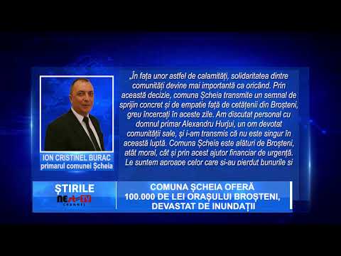 Comuna Șcheia oferă 100.000 de lei orașului Broșteni, devastat de inundații