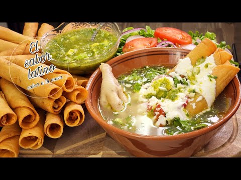 🔴Como Hacer los Mejores Tacos Dorados con Consome La Receta de Abuela! Riquisimos💥Flautas de pollo