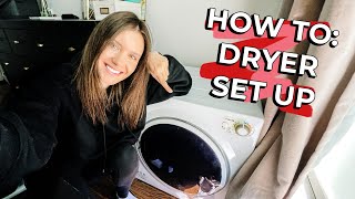 How to set up a PORTABLE DRYER | Installation + Tips | Small Apartment Without Hookup