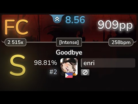 8.6⭐ enri | BLANKFIELD - Goodbye [Intense] 98.81% FC #2 | 909pp - osu!