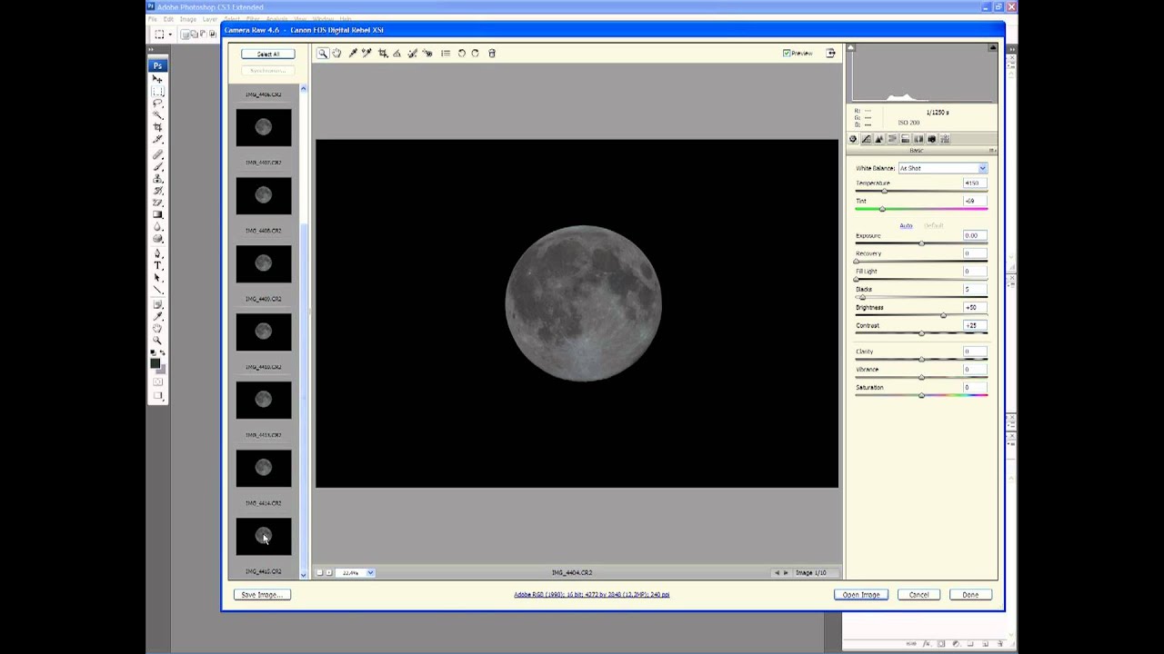 Moon Image Processing Tutorial: Part 1