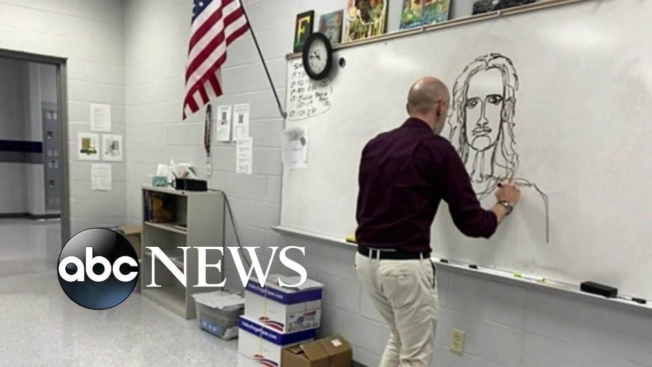 Feel Good Friday: Art teacher goes viral for whiteboard drawing skills