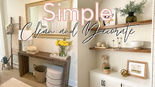 Simple Clean and Decorate With Me | Spring Decorate with me | Simple Spring Decor ✨