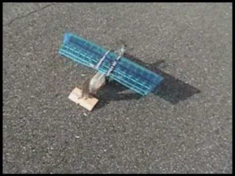 RC airplane made from mostly garbage