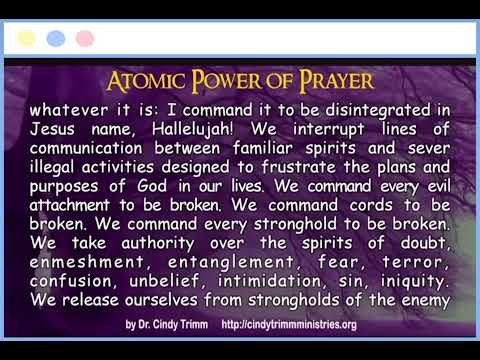 ATOMIC PRAYERS By Dr. Cindy Trimm | Text Video #CindyTrimm #WarfarePrayer #Midnight #spirituality 