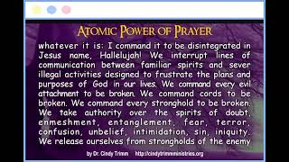ATOMIC PRAYERS By Dr. Cindy Trimm | Text Video #CindyTrimm #WarfarePrayer #Midnight #spirituality 