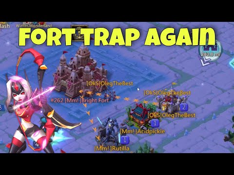 Lords Mobile - KVK rallies against online targets. Beautiful fort trap and big zero