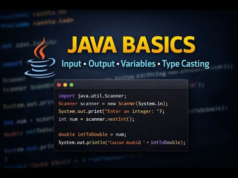 Java Basics Input Output Variables Type Casting Beginner Tutorial