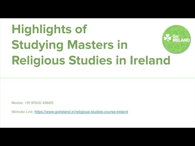 Religious Studies in Ireland