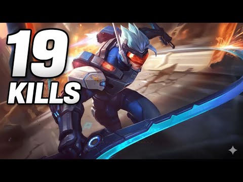 Saber 19 kills gameplay | Top 1 global build | one shot kill #mobilelegends 