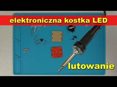 Elektroniczna kostka LED do gry - lutowanie - zestaw do samodzielnego montażu KIT/DIY