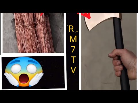 Melting Copper Wire into Axe - Bronze Casting #short Ideo #video @R.M7Tv(2023)