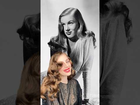 Transforming into 1940s Veronica Lake 🖤🎞️ | #vintage #hairstyle  #shorts