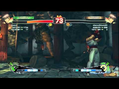 Huenf (Guy) Vs elwoodblues85 (Guy) SSF4 AE Ranked Matches - PSN