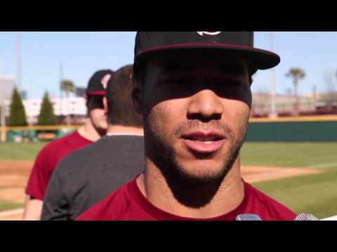 VIDEO: Chad Holbrook talks about outfielder Dom Thompson-Williams