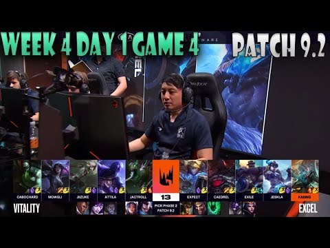 Vitality vs Excel Esports | Game 4 W4D2 LES/EULCS 2019 Spring |  VIT vs XL - Patch 9.2