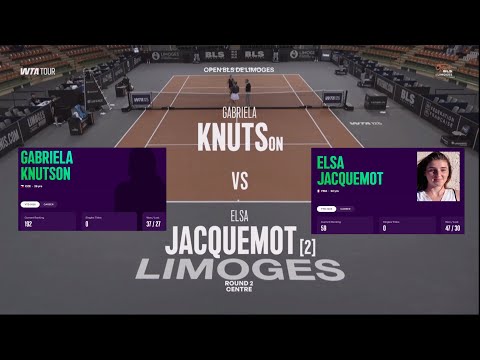 Gabriela Knutson (CZE) vs  (2) Elsa Jacquemot (FRA) - Game, Set, Match