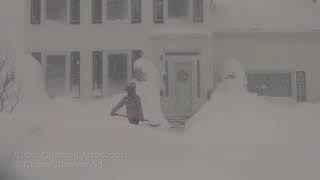 Stranded trucks in intense snow in Jefferson County, NY - 1/31/2019