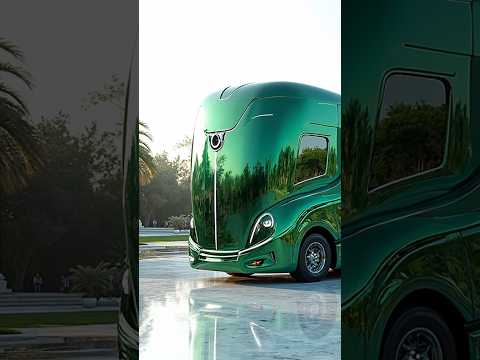 Luxury USA Green Motorhome United States #automobile #bestluxury #trucknation #volvotrucks