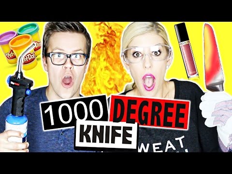 CUTTING THINGS OPEN WITH 1000 DEGREE KNIFE!!! Video