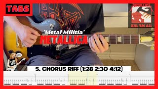 Metal Militia - Metallica (ALL RIFFS + TABS) Guitar lesson/tutorial/How to play