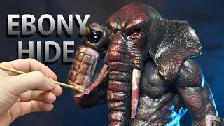 Sculpting Ebony Hide from Elephant man comics - Polymer Clay Tutorial (Timelapse)