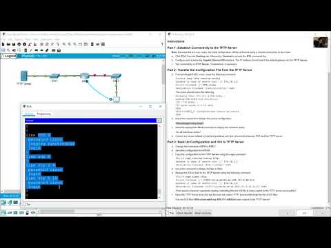10.6.10 Packet Tracer - Back Up Configuration Files