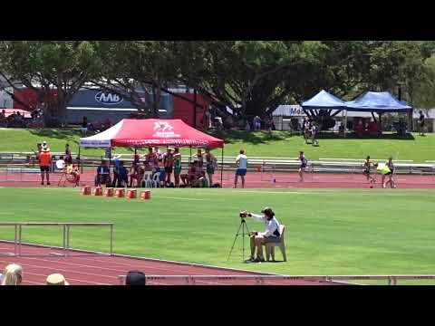 200m Hurdles 14yrs Men Final, QLD 13-19yrs T & F School Championships, Barlow Park, Cairns20/10/2019