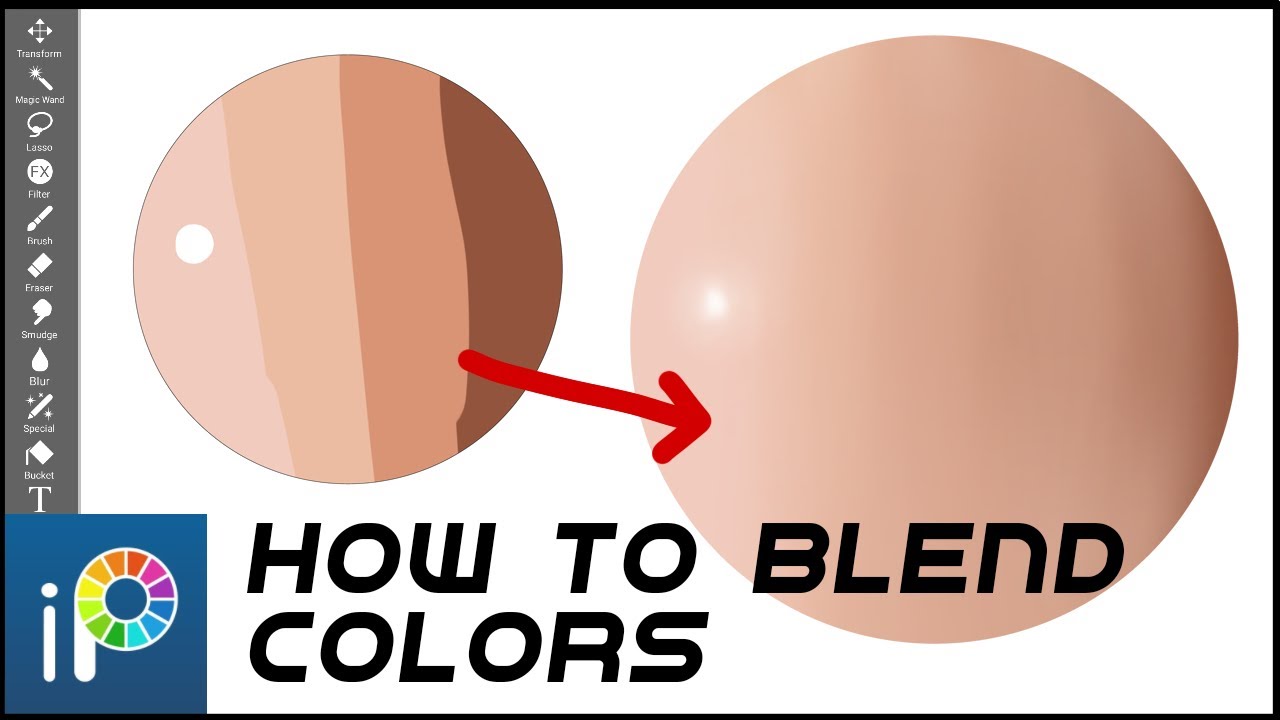 How to blend colors (IBISPAINT X) #SHORTS