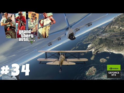 GTA 5: 'Minor Turbulence' Mission Walkthrough RTX Graphics MOD [GTA 5 #34 4K 60FPS RAY TRACING]