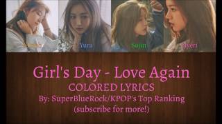 [LYRICS] Girl&#39;s Day(걸스데이)  - Love Again [COLOR LYRICS] ROM