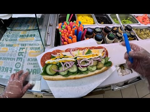 Subway Sandwiches POV Working For 1 Hour