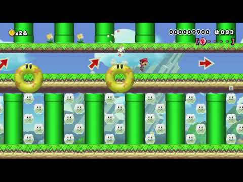 ◆難易度　{簡単}　の初心者向けスピードラン♪Speedrun◆ by A's/ズルニャン♪ - Super Mario Maker - No Commentary 1bq