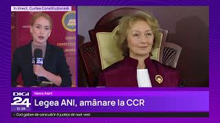 CCR a amânat decizia în cazul noii Legi ANI