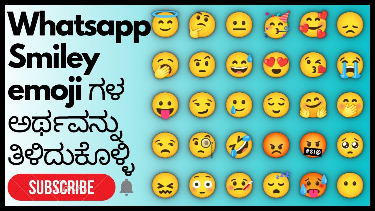 Watch video WhatsApp emoji meaning in ಕನ್ನಡ | smiley emojis meanings in kannada| WhatsApp Now WhatsApp emoji meaning in ಕನ್ನಡ | smiley emojis meanings in kannada| WhatsApp