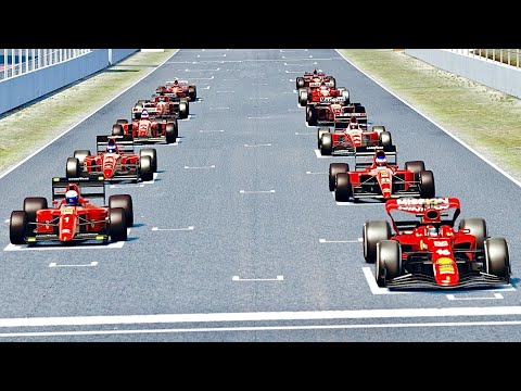 Ferrari F1 2022 vs All Ferrari F1 90s Cars at Imola