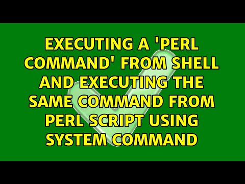 Executing a 'perl command' from shell and executing the same command from perl script using...