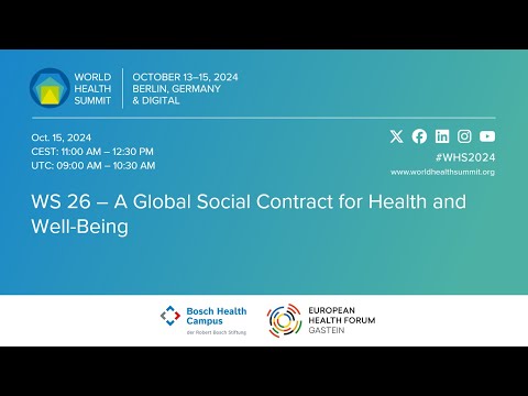 WS 26 – A Global Social Contract for Health and Well-Being