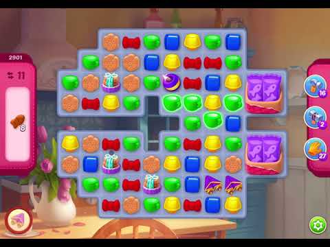 HomeScapes Level 2901 no boosters (16 moves)