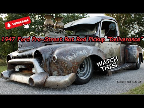 1947 Ford Pro-Street Rat Rod Pickup “Deliverance” Street Muscle Chevy 454 Thumper Cam WATCH THIS !!!