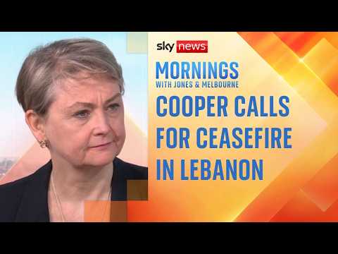 Cooper 'deeply troubled by escalating attacks' on Lebanon by Israel