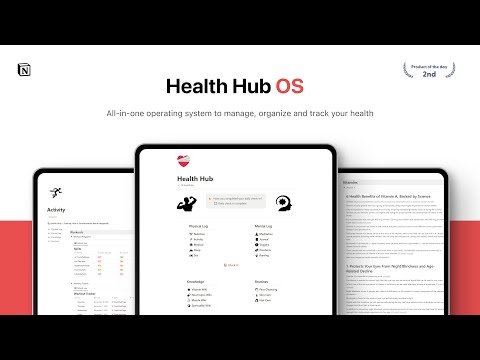 Health Hub OS | Prototion | Buy Notion Template