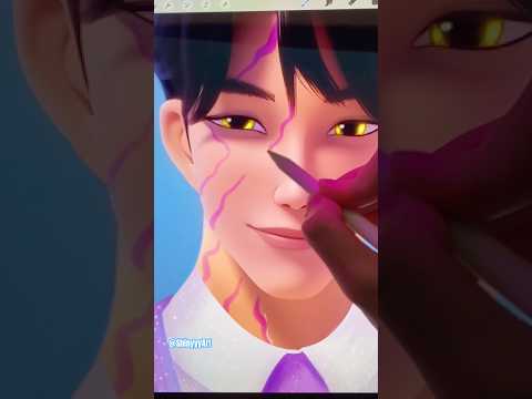 💜✨ Part 2: Rumi and Jinu’s wedding ✨ #kpopdemonhunters #rumi #jinu #glowup #transformation #drawing